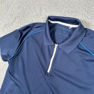 Orlebar Brown Polo Shirt Mens Medium Navy Blue Zip Up Athletic Active